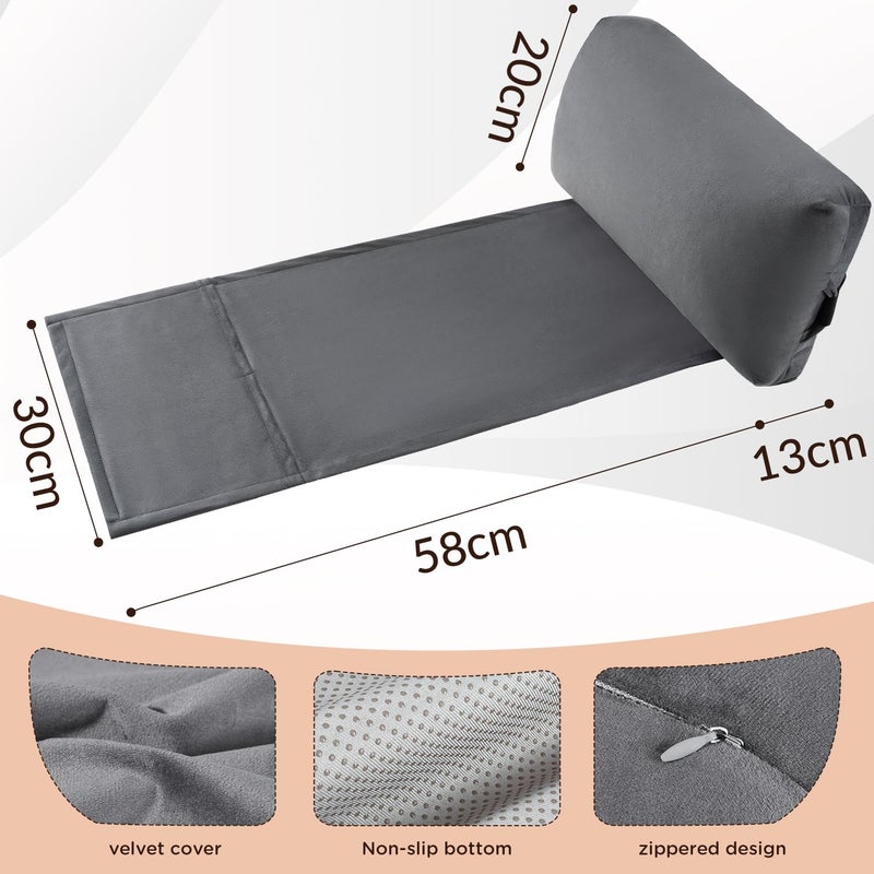 SofGlowly Head Recliner Pillow Adjustable Shredded Memory Foam Headrest Pillows for Recliner Chairs,Non-Slip Velvet Cushion for Pain Relief Neck Support Pillow for Travel Home Sofa Armchair with Zipper Cover - Image 3