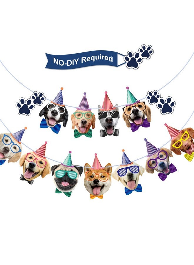 Blulu Dog Birthday Banner Birthday Garland Theme Party Bunting Decoration Baby Shower Party Supplies (Dog) - Image 1