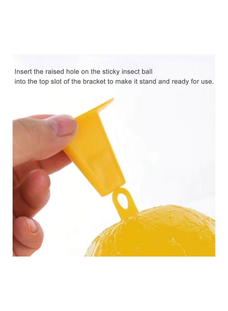 Captaintech Fly Ball Trap Sticky Insect Ball Wasp Yellow Mosquito Ball Trap Bug Trap, Diameter 8.2mm, Waterproof And Heat-resistant Rainwater Washing Will Not Affect The Adhesive Force Of The Glue - Image 3