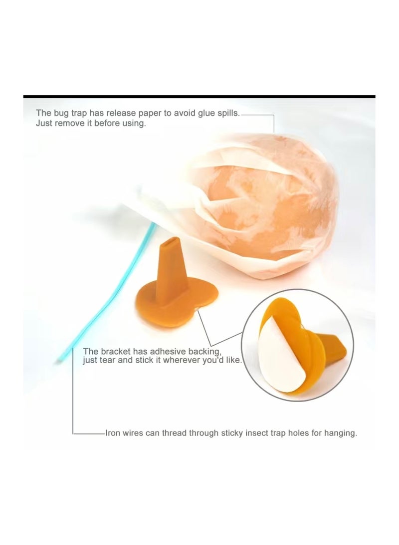 Captaintech Fly Ball Trap Sticky Insect Ball Wasp Yellow Mosquito Ball Trap Bug Trap, Diameter 8.2mm, Waterproof And Heat-resistant Rainwater Washing Will Not Affect The Adhesive Force Of The Glue - Image 4