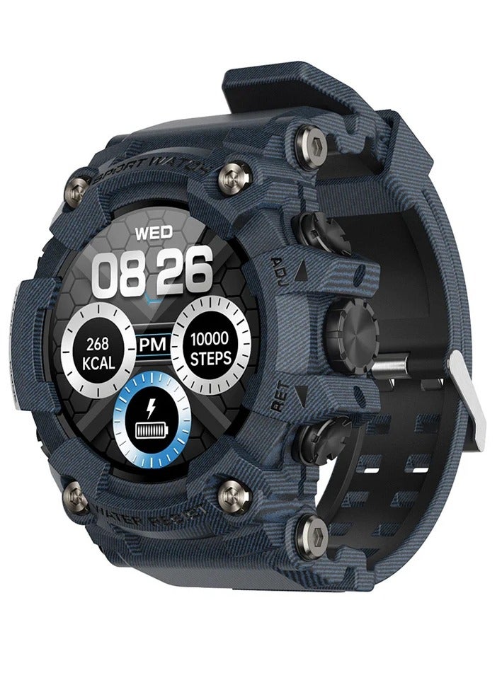 AROAQ T6 Smart Watch, Waterproof Fitness Tracker Bluetooth Watch, Durable Heart Rate Monitor Sports Watch, Lightweight Wrist Watch With Multi Sports Modes For iOS Android, (1pc, Blue) - Image 1