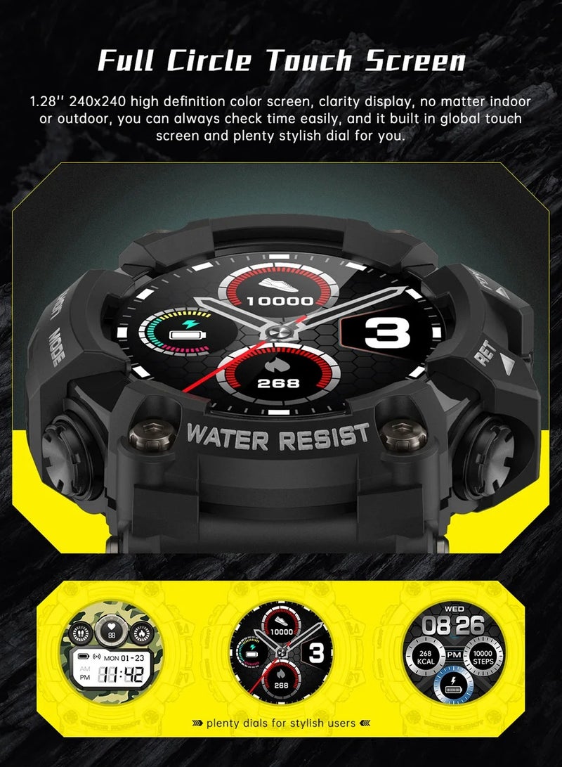 AROAQ T6 Smart Watch, Waterproof Fitness Tracker Bluetooth Watch, Durable Heart Rate Monitor Sports Watch, Lightweight Wrist Watch With Multi Sports Modes For iOS Android, (1pc, Blue) - Image 3