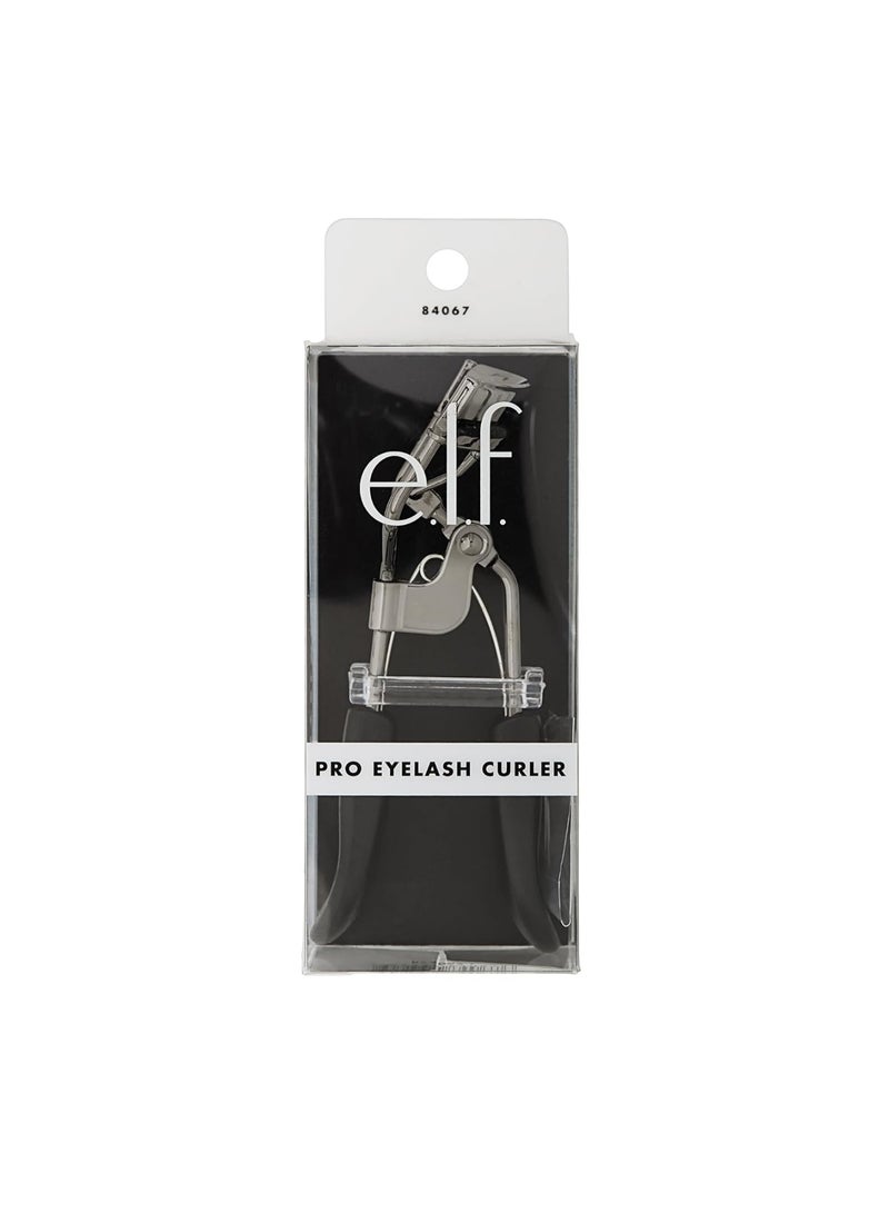 elf e.l.f. Pro Eyelash Curler, Strong, Contoured, Eye-Opening, Voluminous Lashes, Includes Additional Rubber Replacement Pad, Silver - Image 5
