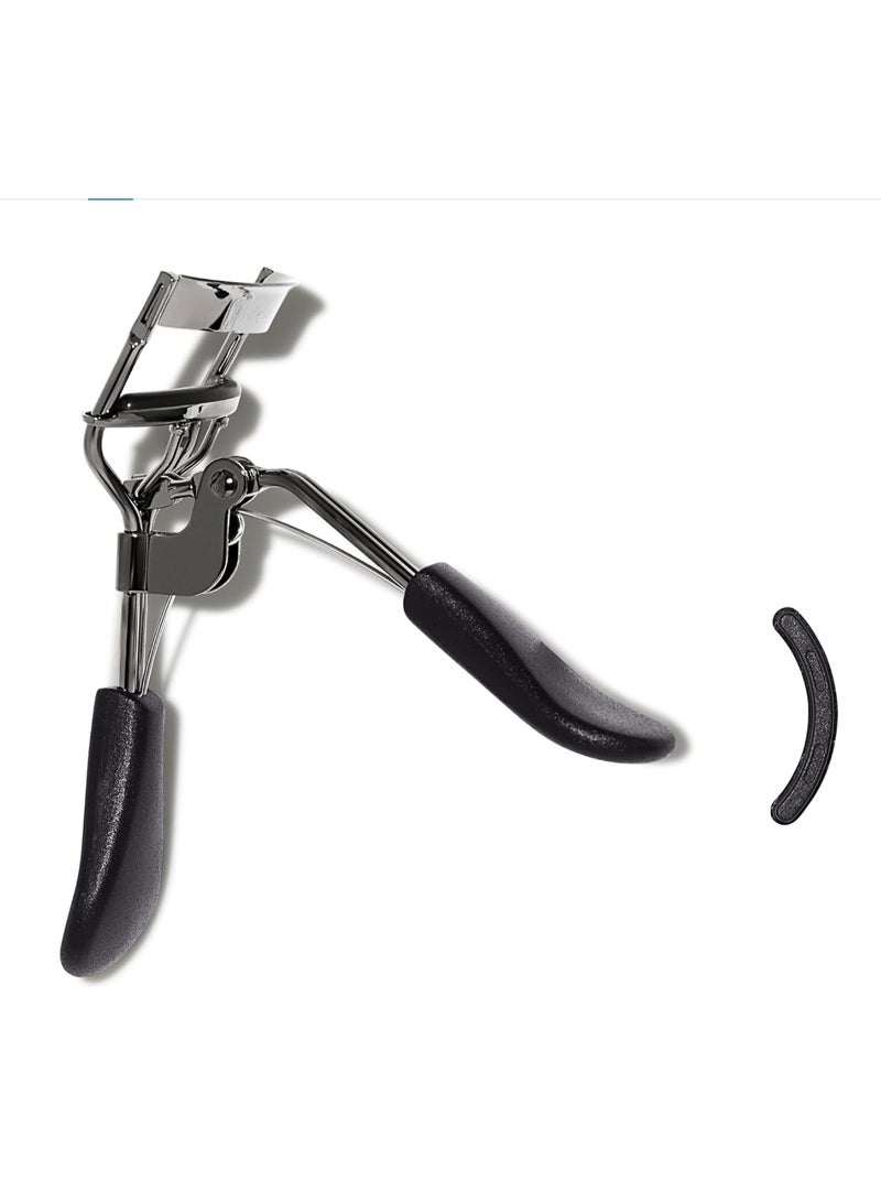 elf e.l.f. Pro Eyelash Curler, Strong, Contoured, Eye-Opening, Voluminous Lashes, Includes Additional Rubber Replacement Pad, Silver - Image 4