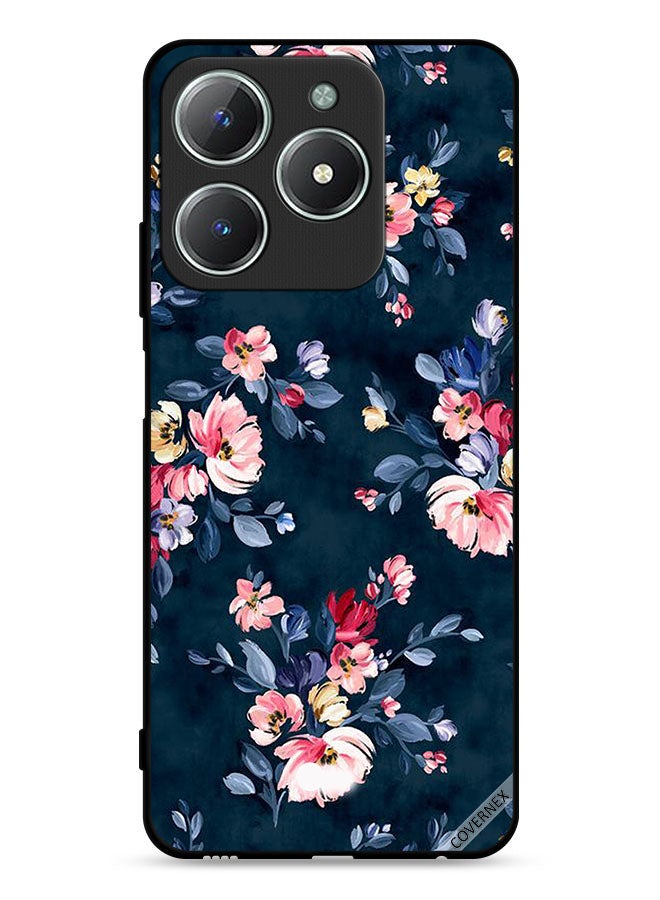 Covernex غطاء واقي لهاتف Realme C63 4G مزخرف برسومات زهور يدوية - Image 1