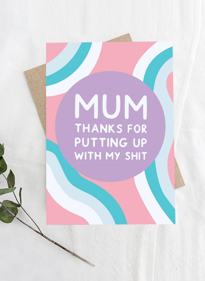 Share the Love Thanks Mum Greeting Card – Elegant & Heartfelt Thank You Card for Mother, Perfect for Birthday, Mother’s Day, Everyday Love & Special Occasions