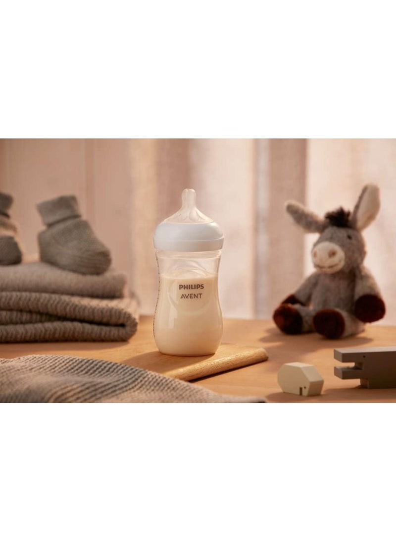 Avent Natural Response Baby Bottle – 260ml BPA-Free Infant Milk Bottle with 1-Month+ Teat – 1 Pack - Image 2