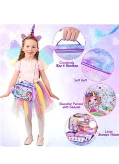 Joshberg Makeup Kit for Kids Real Washable Makeup Set Cosmetic Beauty Set for Girls.Purple  - Image 3