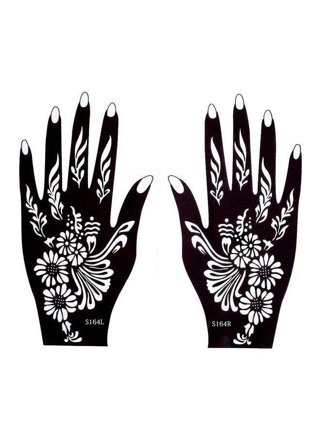 IVANA'S Heena Mehandi Tatto Stencil Set for | Hand | Body | Fingure | Face | Heena Art Temporary Tatto for Kids, Girls & Women, Design - Tatto-67, Black, M - Image 1