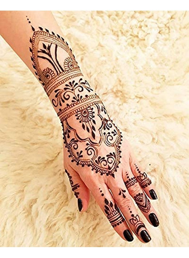 IVANA'S Heena Mehandi Tatto Stencil Set for | Hand | Body | Fingure | Face | Heena Art Temporary Tatto for Kids, Girls & Women, Design - Tatto-67, Black, M - Image 2