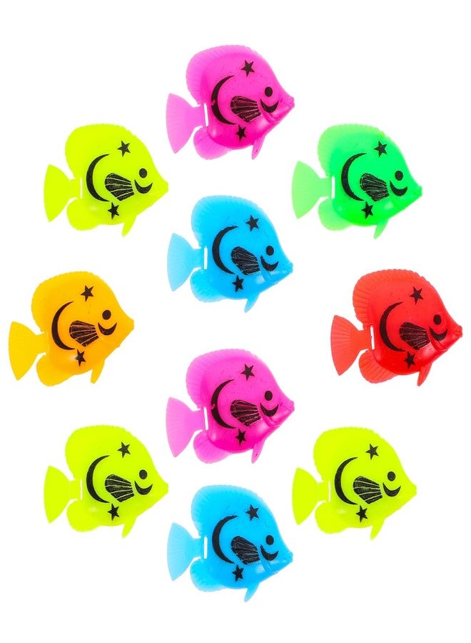 TINKSKY 10pcs Plastic Artificial Moving Floating Ornament Decorations for Aquarium Fish Tank (Random Color Pattern) - Image 1
