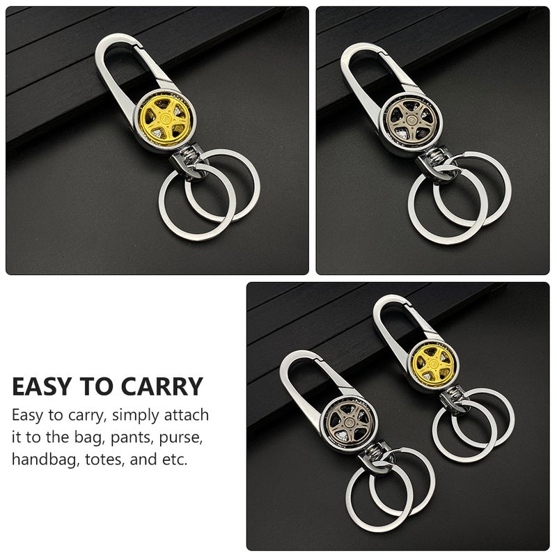 2pcs Car Key Chain Metal Keychain Alloy Keychain Key (Assorted Color) - Image 5