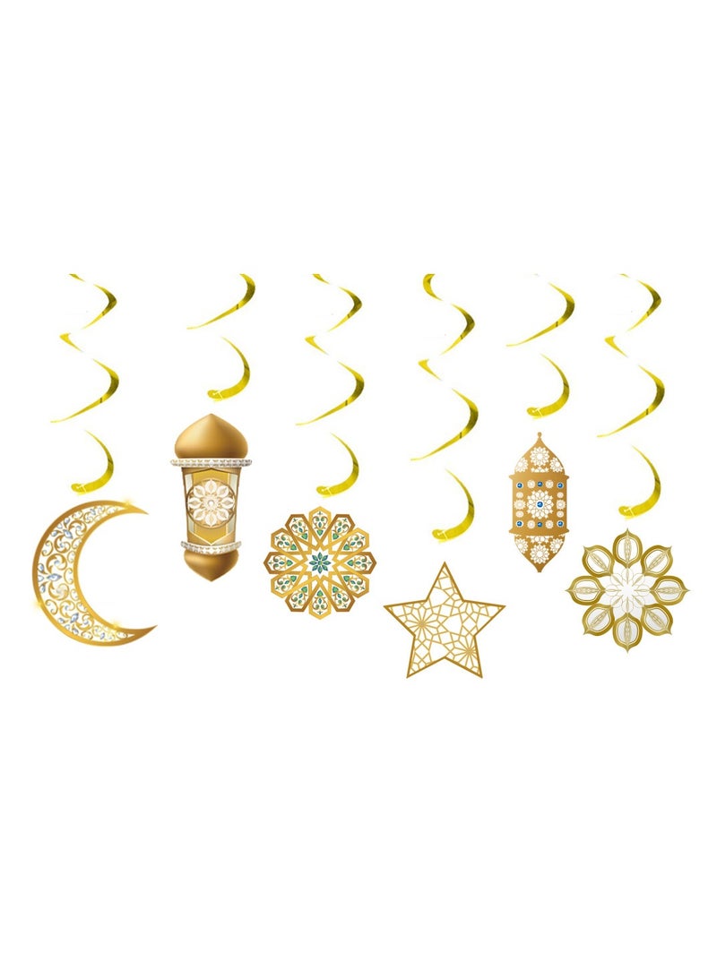 general Eid Party Decoration,Aluminum Balloon for Eid Decorations for Home - Eid Banner with Moon and Star Balloons, Party Decoration Supplies D/g - Image 2