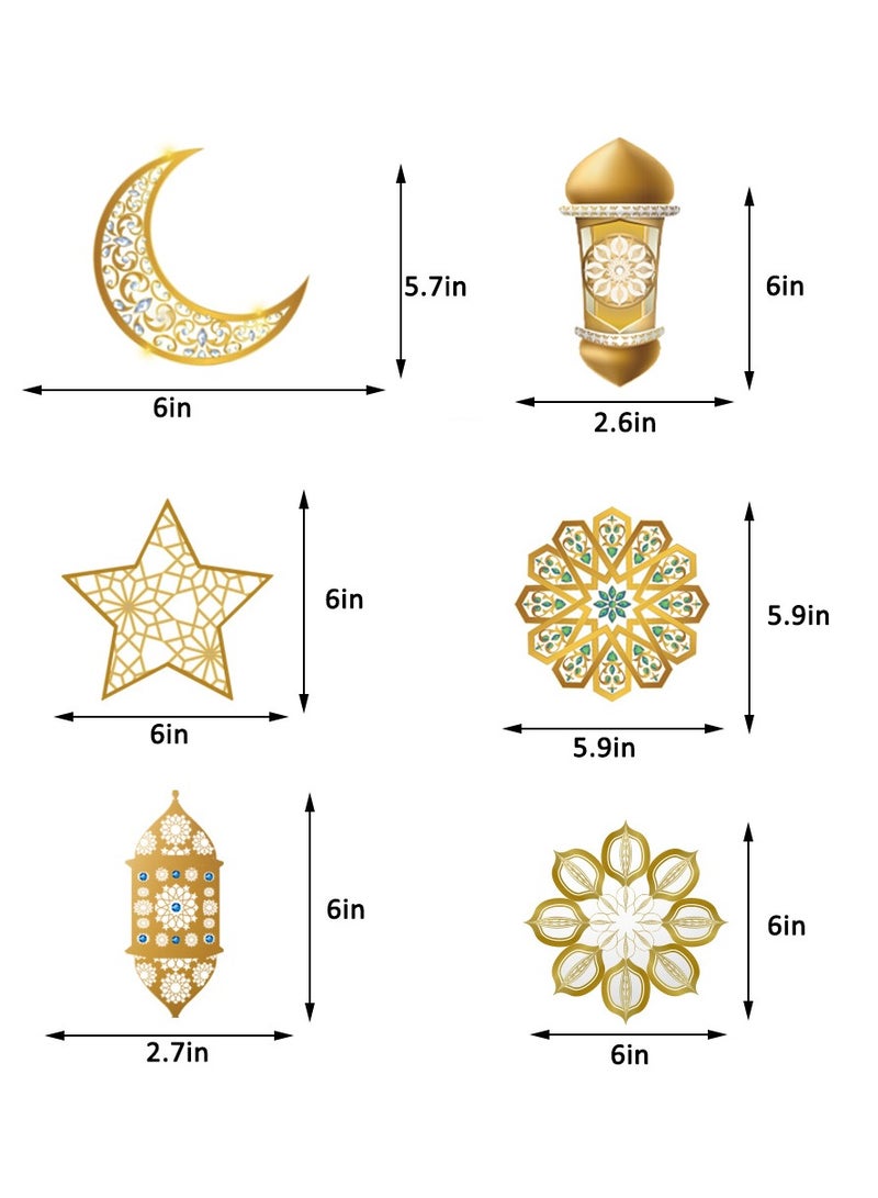 general Eid Party Decoration,Aluminum Balloon for Eid Decorations for Home - Eid Banner with Moon and Star Balloons, Party Decoration Supplies D/g - Image 4