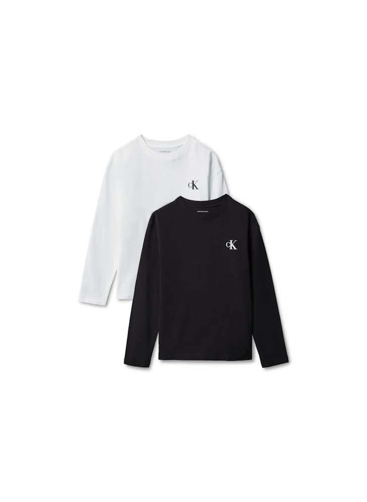 Calvin Klein Jeans 2-Pack Monogram Logo Long Sleeve T-Shirts