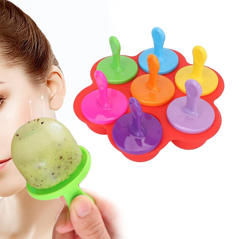 klarako Cube Ice Roller, Reusable Silicone Ice Tray Fine Lines Removal Facial Beauty Ice Roller Skin Care Tools for Face Eyes Lubricate the Skin(red) - Image 1