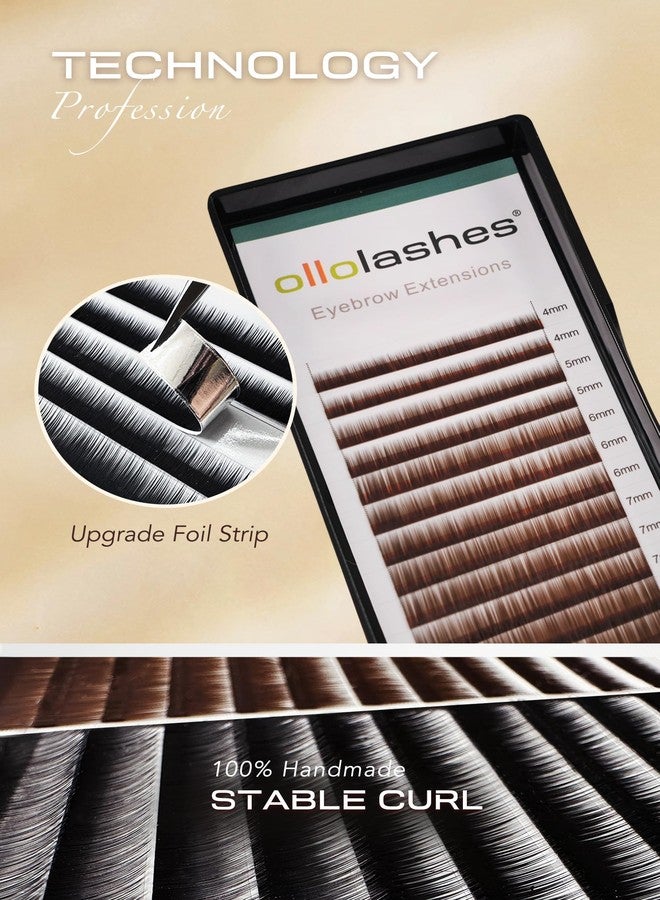 اولولاشز وصلات حواجب EI Curl 0.10mm Mix4-8mm 4mm 5mm 6mm 7mm 8mm لون أسود للاستخدام في الصالونات فقط (أسود Mix4-8mm 0.10 EI Curl) - Image 4