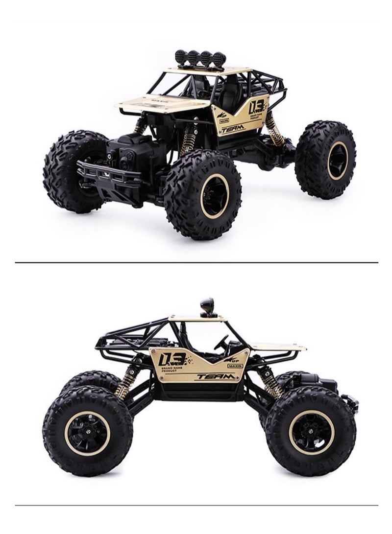 general Alloy off-road 4x4 charging RC car high-speed bigfoot climbing racing climbing car suitable for 7+   26cm x 17cm x 13cm, black car - Image 3