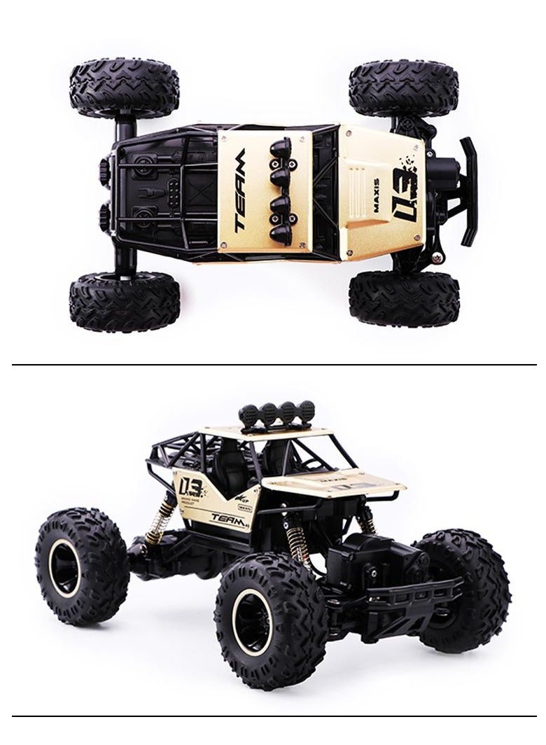 general Alloy off-road 4x4 charging RC car high-speed bigfoot climbing racing climbing car suitable for 7+   26cm x 17cm x 13cm, black car - Image 2