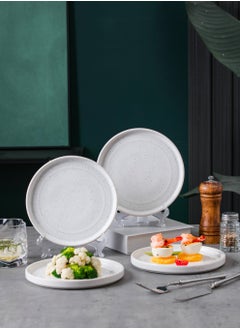 Shuer 4-Piece Safety Silicon Glaze Ceramic Dinnerware Sets 8 Inch  - Image 1