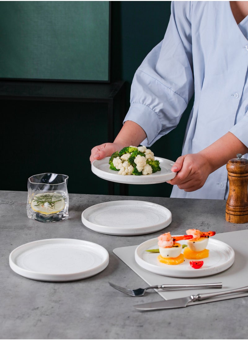Shuer 4-Piece Safety Silicon Glaze Ceramic Dinnerware Sets 8 Inch  - Image 3