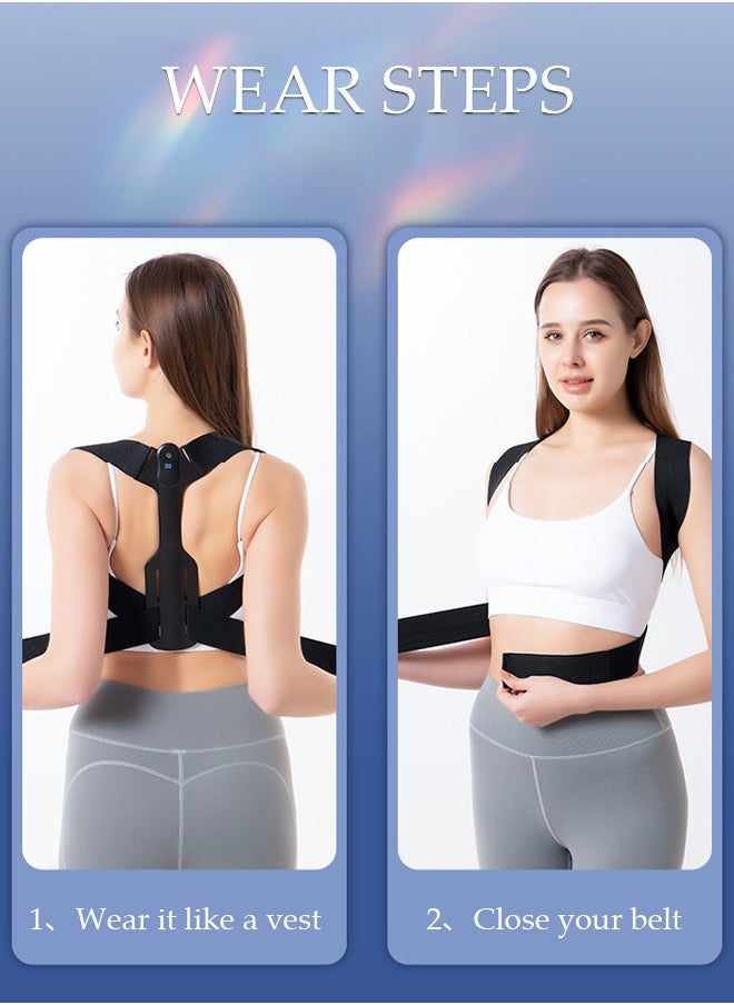 DUNISO - Smart Posture Corrector with Sensor Vibration Reminder for Men and Women Posture Reminder for Teens Kids with Adjustable Angle and Strap Help to Keep Right Posture - Image 1