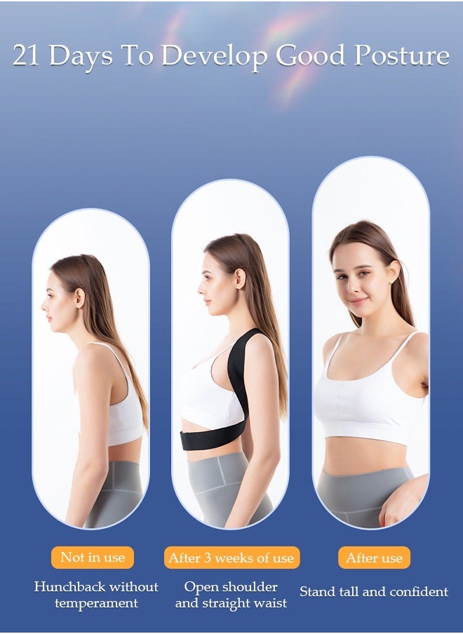 DUNISO - Smart Posture Corrector with Sensor Vibration Reminder for Men and Women Posture Reminder for Teens Kids with Adjustable Angle and Strap Help to Keep Right Posture - Image 1