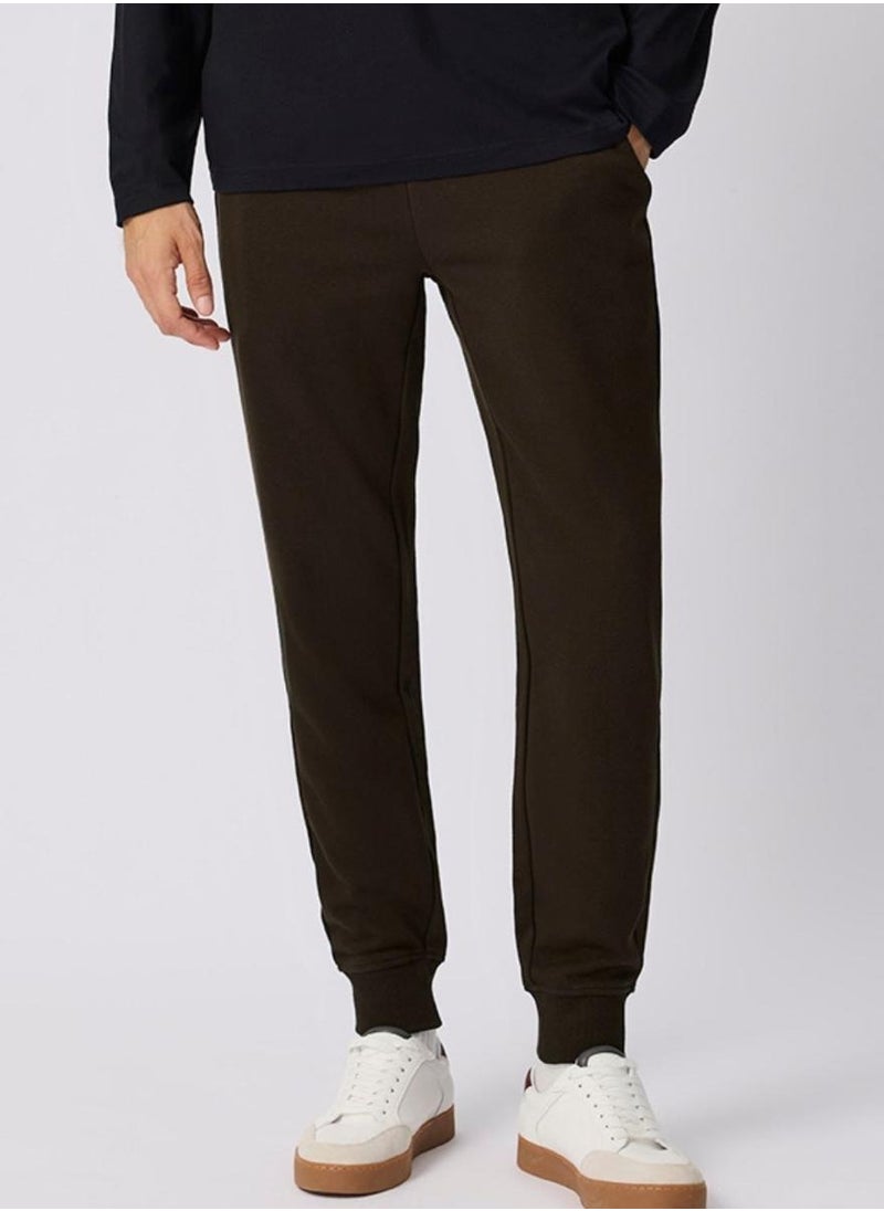 GIORDANO - Men's French Terry Joggers - Brown - Image 1