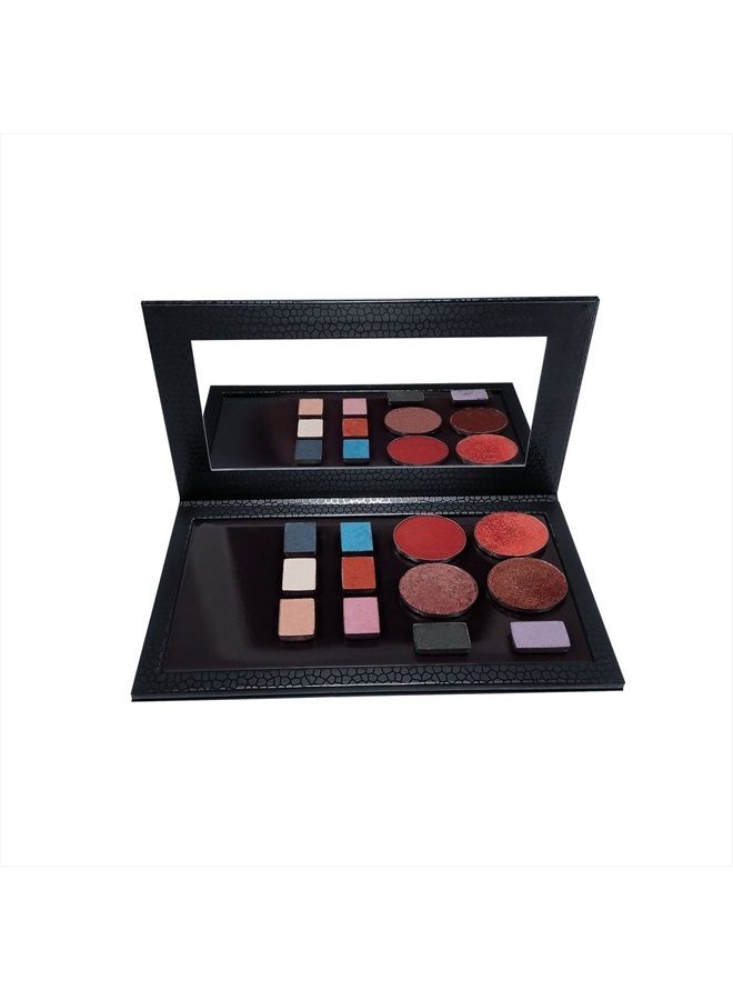 Allwon لوحة مكياج فارغة مغناطيسية مع مرآة مقاومة للكسر لأحمر الشفاه وظلال العيون والبلاشر ومسحوق الوجه (أسود) - Image 5