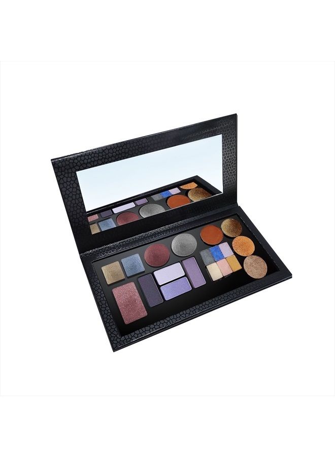 Allwon لوحة مكياج فارغة مغناطيسية مع مرآة مقاومة للكسر لأحمر الشفاه وظلال العيون والبلاشر ومسحوق الوجه (أسود) - Image 3