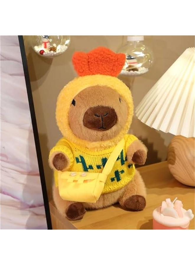 Capybara Plush with 9 pcs Clothes & Accessories, Dress Up Capybara Stuffed Animal Plush Toys , 10.2 in Cute Plushies for Girl/Boy Birthday (Brown)  - Image 4