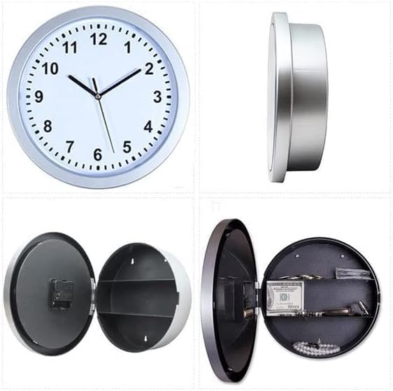 ONTRIP Wall Clock Hidden Safe Secret Wall Clock Safes Container Box for Money Stash Valuables Jewelry Cash Storage Safe Box Kitchen Storage Man Cave Secret Stash Box - Image 3