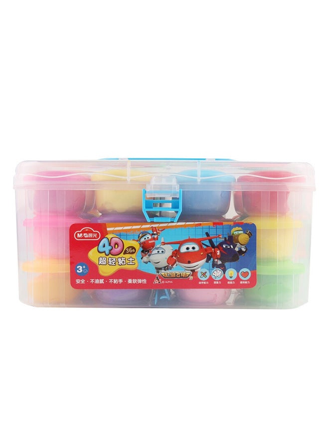 Chenguang Flying Man 4D Clay 12 Color JKE03976 Children's Handmade Plasticine Belt Tool Set-Color:03976 12 Colors/inside Tools-Specifications:Default Item  - Image 5