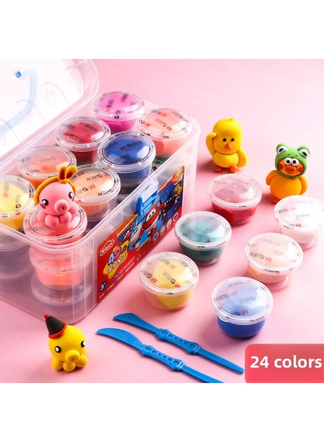 Chenguang Flying Man 4D Clay 12 Color JKE03976 Children's Handmade Plasticine Belt Tool Set-Color:03976 12 Colors/inside Tools-Specifications:Default Item  - Image 1