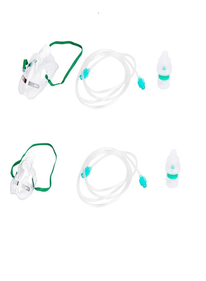 كونترول_دي طقم أقنعة Control D للبالغين والأطفال مع أنبوب هواء، وحجرة دواء، وأقنعة لجهاز الاستنشاق (شفاف، عبوة من قطعة واحدة) - Image 1