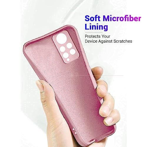 LIRAMARK Silicone Soft Back Cover Case for Xiaomi Redmi Note 11 (4G)/ Xiaomi Redmi Note 11S (4G) (Silicone Pink) - Image 2