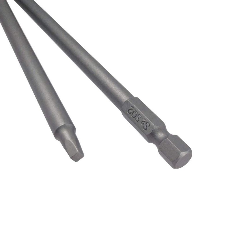 Wolfride 10pcs Square Head Bits #2 Square Drive Bit Set 1/4-Inch Shank Square Tip Bit #2 Long Magnetic Square Head Screwdriver Bits 5.9 Inch Length - Image 3