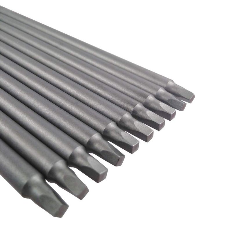 Wolfride 10pcs Square Head Bits #2 Square Drive Bit Set 1/4-Inch Shank Square Tip Bit #2 Long Magnetic Square Head Screwdriver Bits 5.9 Inch Length - Image 2