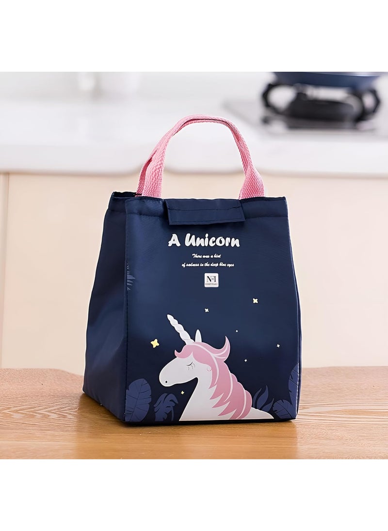 NFI essentials NFI essentials Cartoon Print Insulated Lunch Bag for Kids Large Tiffin Carry Bag Travel Lunch Box Organizer for School Picnic LeakProof Lunch Cooler Bag  - Image 3
