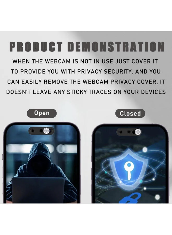 Peachjoy Front Camera Cover Compatible and Security Slider compatible with iPhone 17 Pro Max/Pro/Air/17 Series, Not Affect Face ID,Strong Adhesive-Silver-Updated Version - Image 5