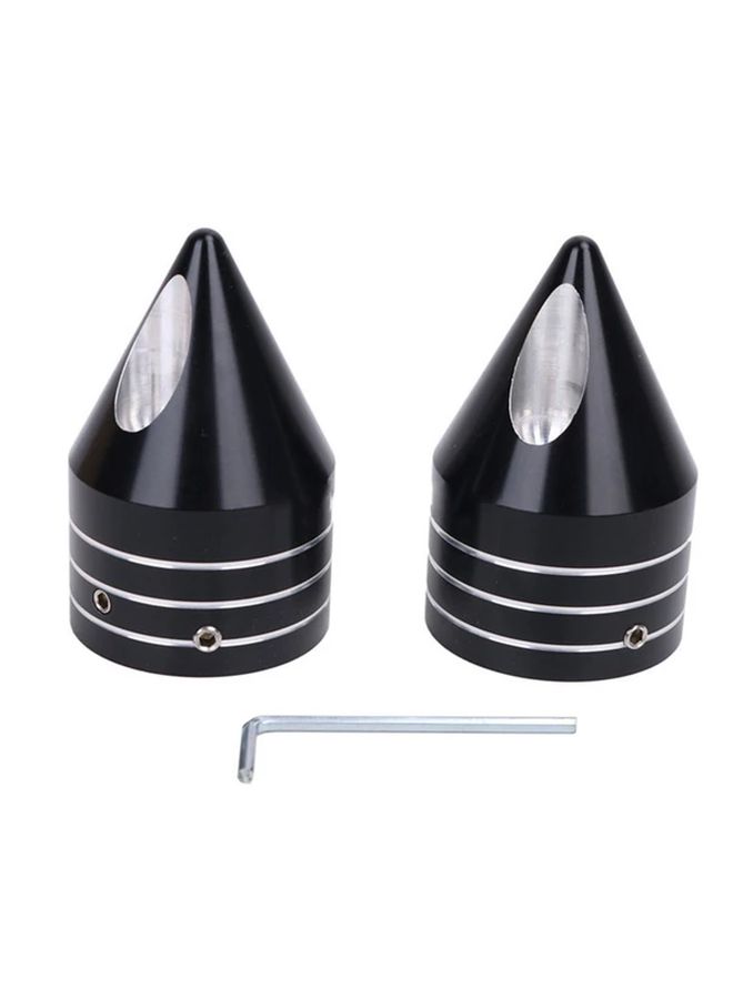 Black Halei Front Axle Cap For Motorcycle Modification Cnc Aluminum Pointed - Image 3