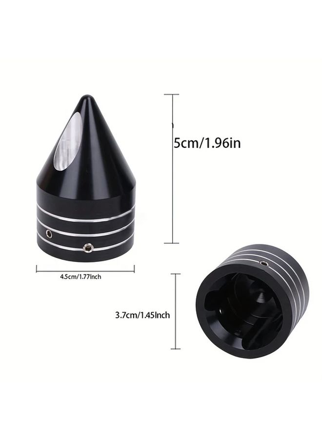 Black Halei Front Axle Cap For Motorcycle Modification Cnc Aluminum Pointed - Image 2