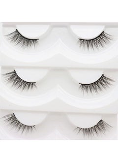 DAODER Eyelashes Half Lashes Wispy Cat Eye Faux Mink Lashes Natural Look 713Mm Short Demi Wispies False Eyelashes Soft Lashes For Daily Wear 5 Pairs (Half Lashes 05)  - Image 5