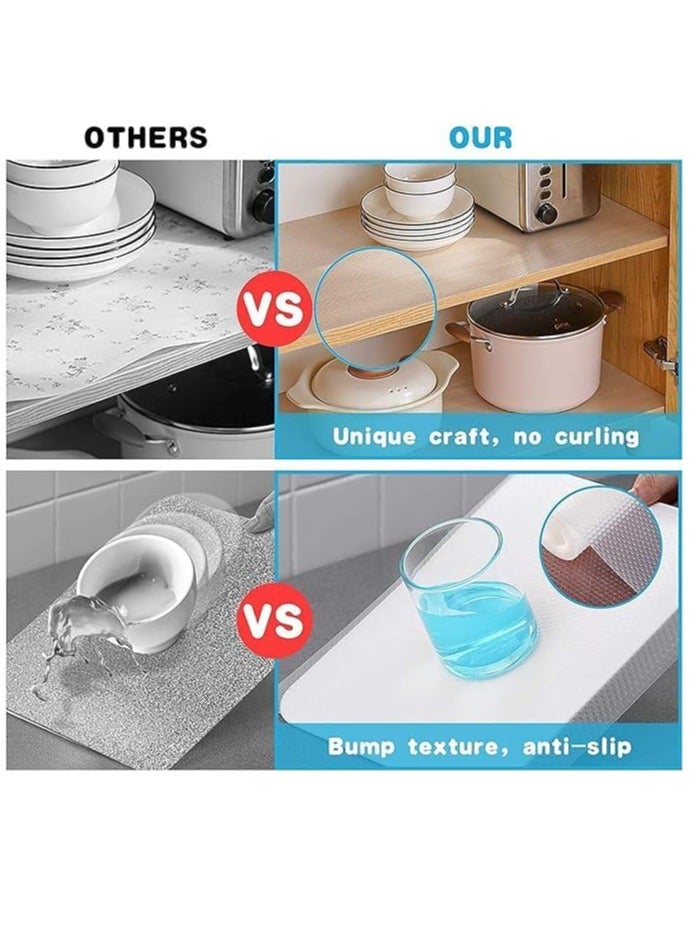 Spaceshoop Waterproof Kitchen Drawer Liner Mat, Non-Slip Cabinet Shelf Protector, Moisture-Proof and Oil-Resistant (45cm*3m)  - Image 5