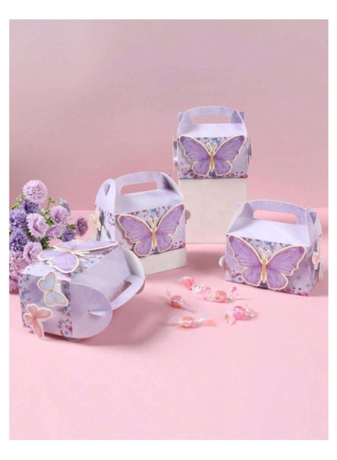 4 Gift Wrapping Bag with Adhesive Butterflies Set for wrapping and decorating special gifts on occasions like birthday, wedding and festivals Adhesive attached with the package - Image 2