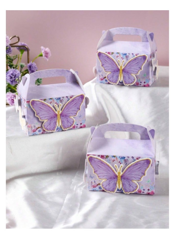 4 Gift Wrapping Bag with Adhesive Butterflies Set for wrapping and decorating special gifts on occasions like birthday, wedding and festivals Adhesive attached with the package - Image 1