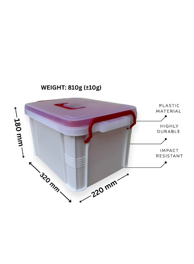 إس إن إتش صندوق تخزين الأدوية | حاوية طبية طارئة متعددة الاستخدامات | مجموعة إسعافات أولية محمولة بمقبض للمنزل والمكتب والسفر - Image 1