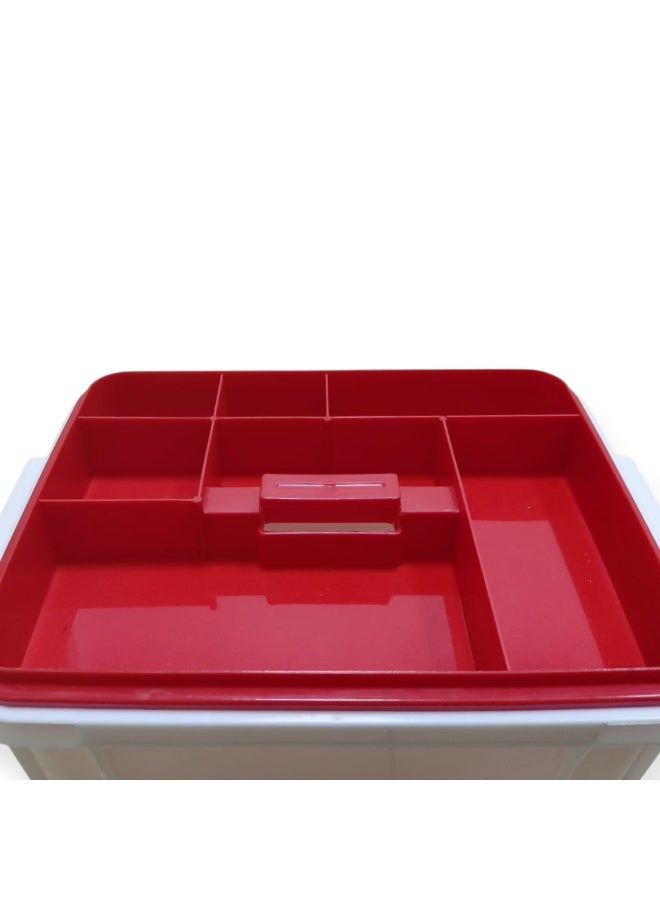 إس إن إتش صندوق تخزين الأدوية | حاوية طبية طارئة متعددة الاستخدامات | مجموعة إسعافات أولية محمولة بمقبض للمنزل والمكتب والسفر - Image 3