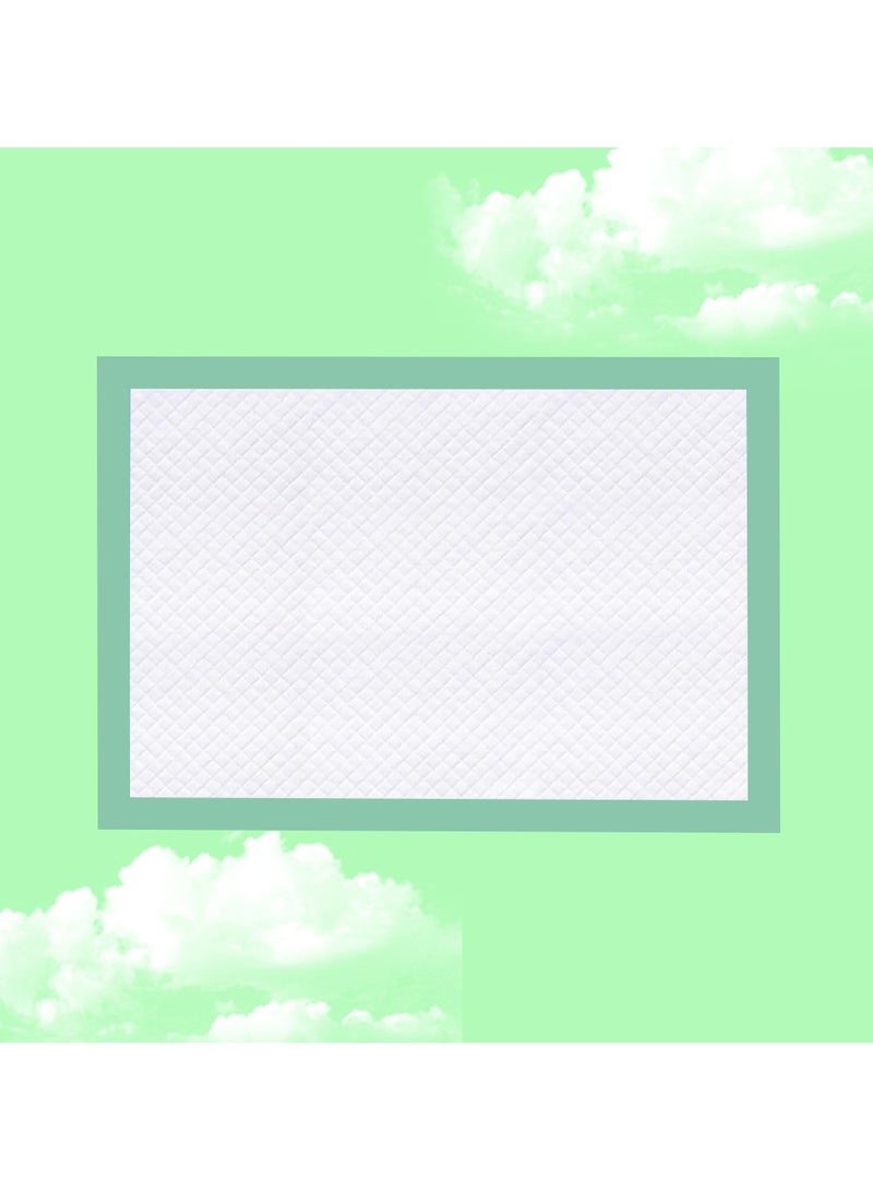 Cute 'n' Cuddle Pack Of 240 Disposable Soft Ultra Absorbent Waterproof Diaper Mess-Free Changing Mat Liners Baby Changing Mat Cover Bed Pads, Green, 60 CM X 90 CM - Image 2