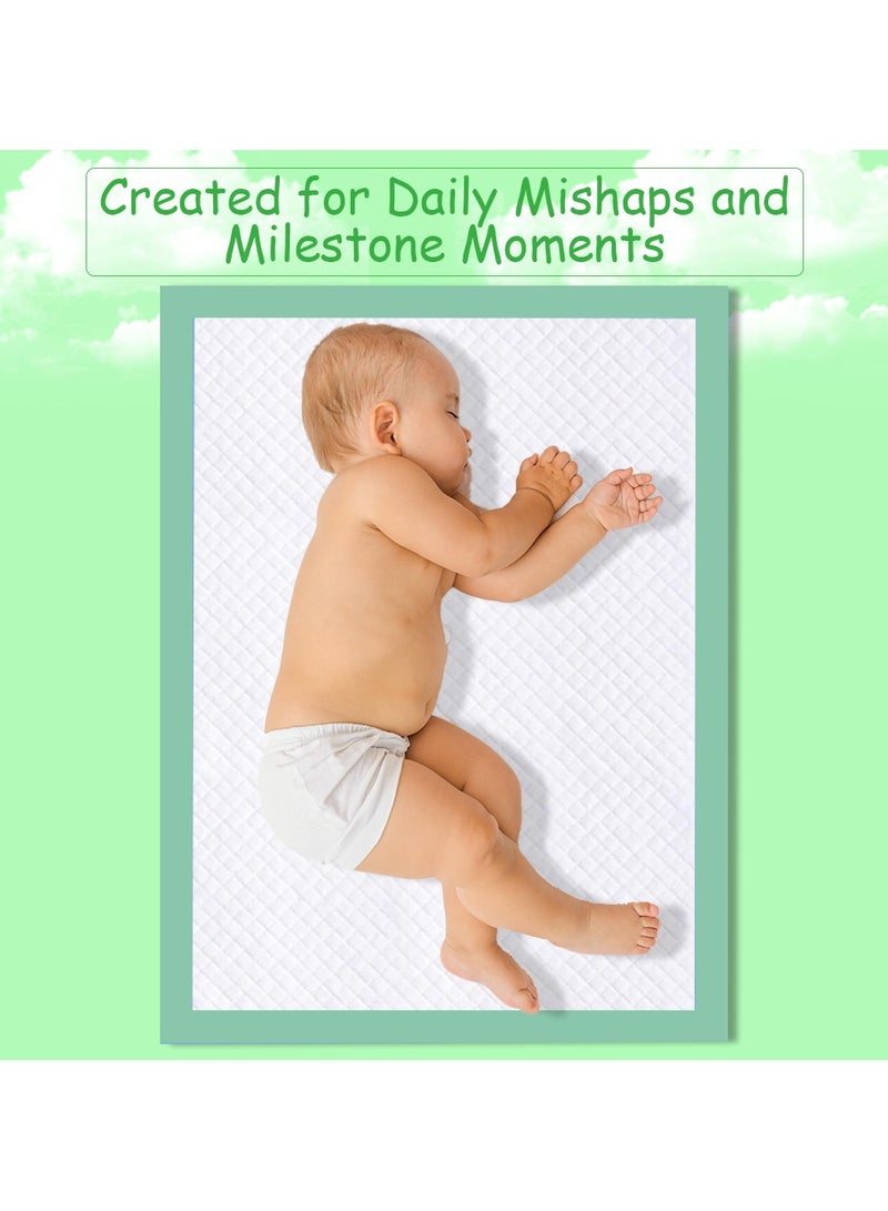 Cute 'n' Cuddle Pack Of 240 Disposable Soft Ultra Absorbent Waterproof Diaper Mess-Free Changing Mat Liners Baby Changing Mat Cover Bed Pads, Green, 60 CM X 90 CM - Image 4